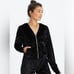 Fabletics Crushed Velour Zip Up Hoodie Size L NWT