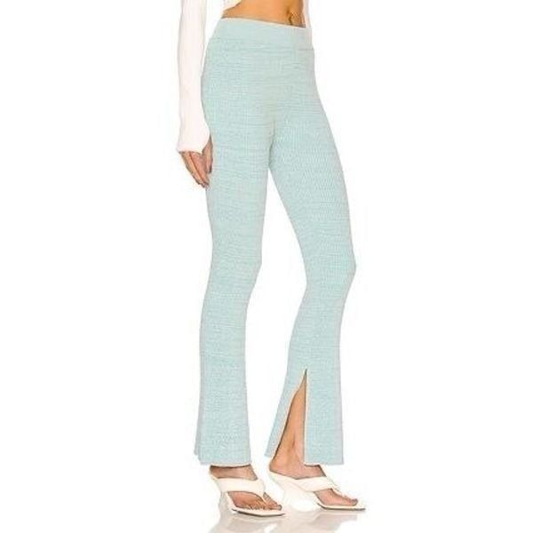 Revolve Le Ore Rimini Rib Knit Flared Pants Pull On Pants Trousers Small