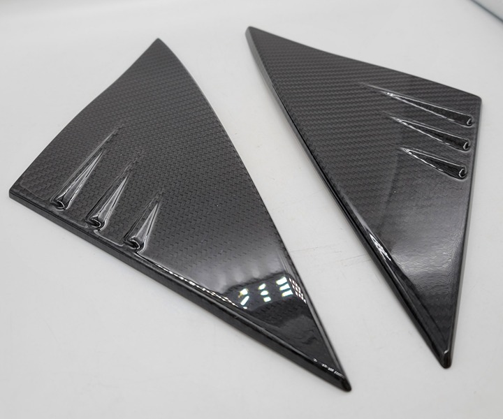 NEW 2020-2023 TESLA MODEL Y / MODEL 3 A PILLAR ACCENT REAL CARBON FIBER MIRROR