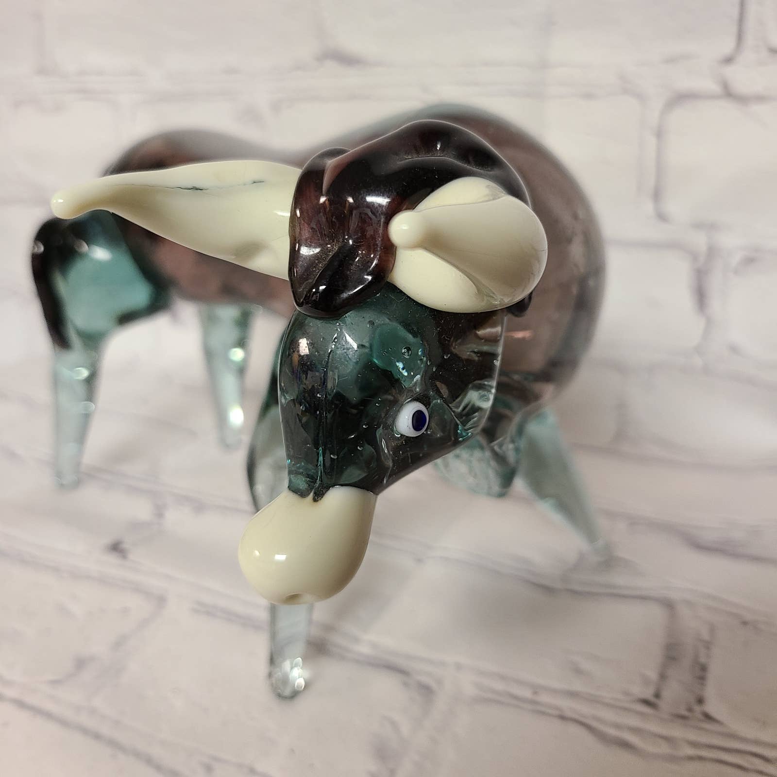 VTG Murano Mouth Blown Horned Bull