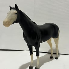 Traditional Breyer Horse #1127 Silky Keno - Black Overo on Lady Phase Mold