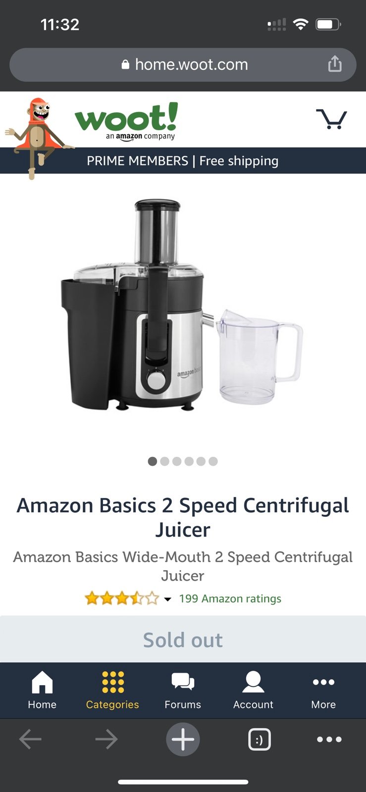 FREE SHIPPING Amazon Basics 2 Speed Centrifugal Juicer