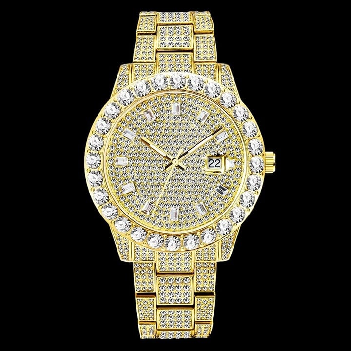Fully Diamond Luxury Hip Hop Bling Iced Out Watch