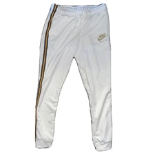 Nike Sportswear Polyknit Jogger Pants White/Gold BV3067-100 Men's Small