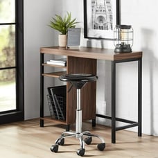 Cube Storage Desk, Canyon Walnut
