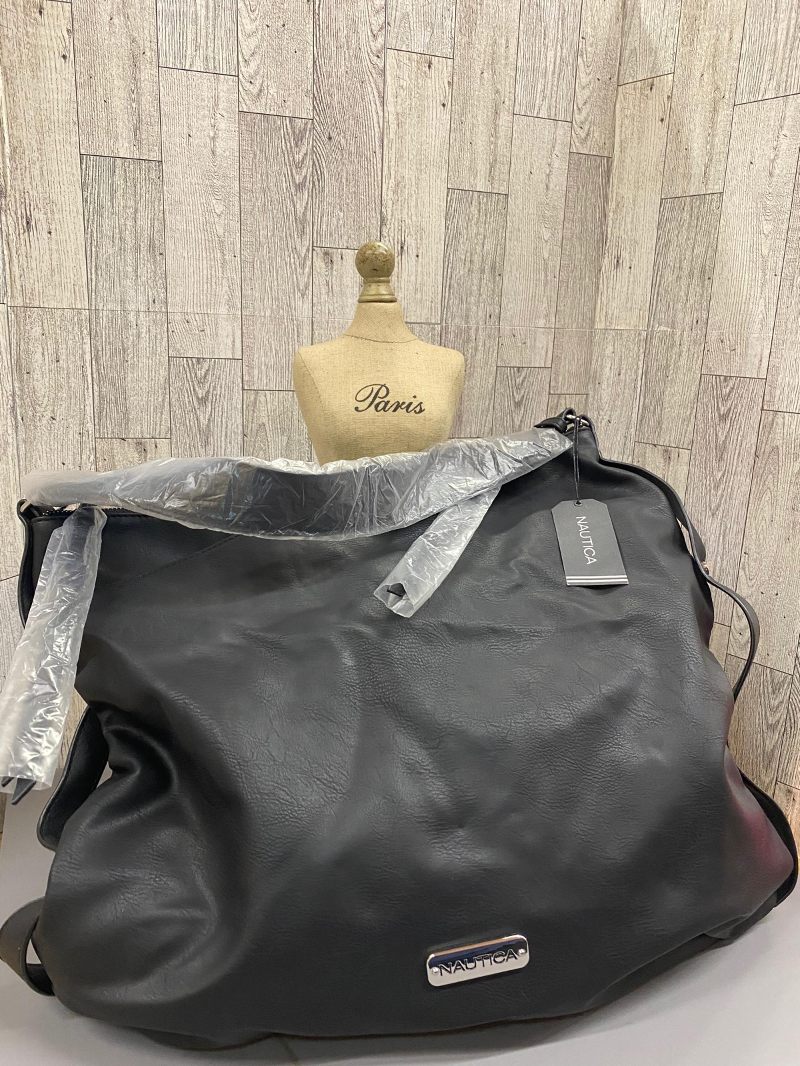 Nautica Black Hobo Shoulder Bag