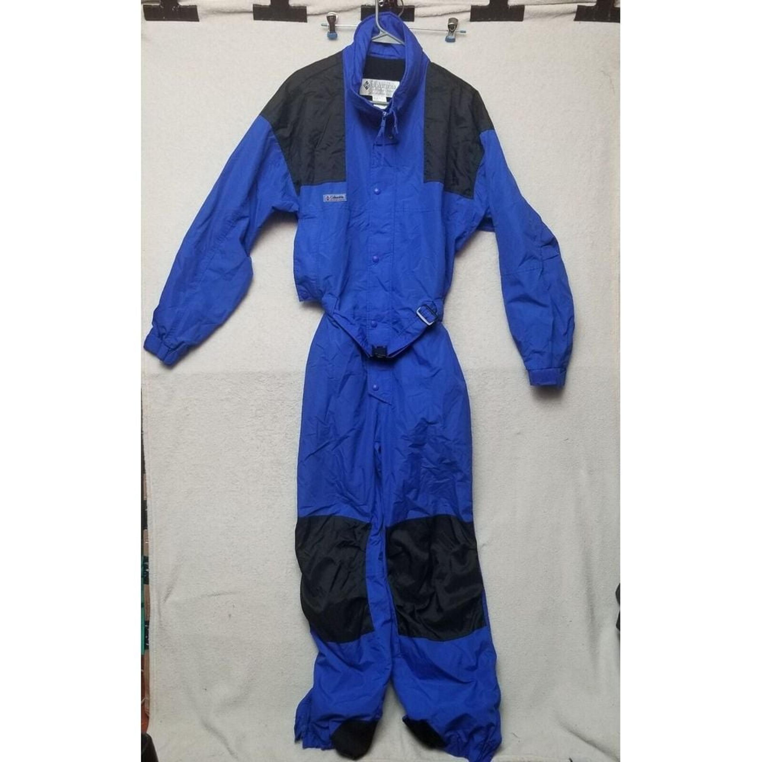Columbia Snowsuit Mens Large One Piece Ski Suit Snow Bib retro vtg 80s 90s Onsie