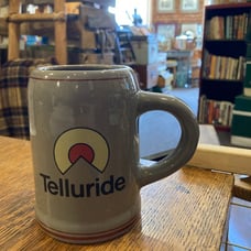 vintage Telluride Colorado stein mug heavy duty ski resort skiing mountain cup