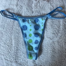 Vintage rare vs pink low rise double string thong