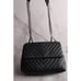 Quince Women's Italian Leather Quilted Convertible Shoulder Bag Black 0861-19