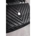 Quince Women's Italian Leather Quilted Convertible Shoulder Bag Black 0861-19