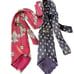 Vintage Boy Scouts of America Tie Set Red Fleur-de-Lis & Black Pattern