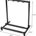 3 Guitar Stand - Multiple Three Instrument Display Rack Folding Padded Organizer