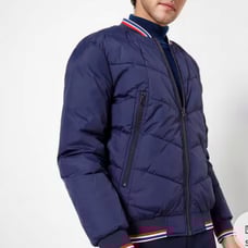NWOT Superdry navy blue quilted puffer jacket