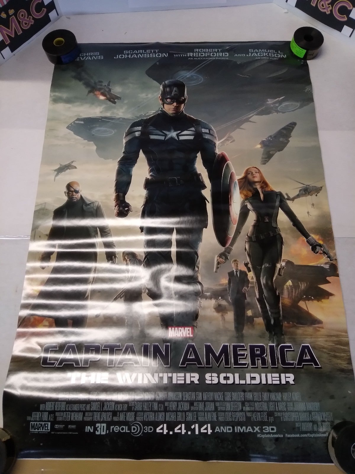 Captain America Winter Soldier Original Movie Poster 27x40in (2014) Marvel