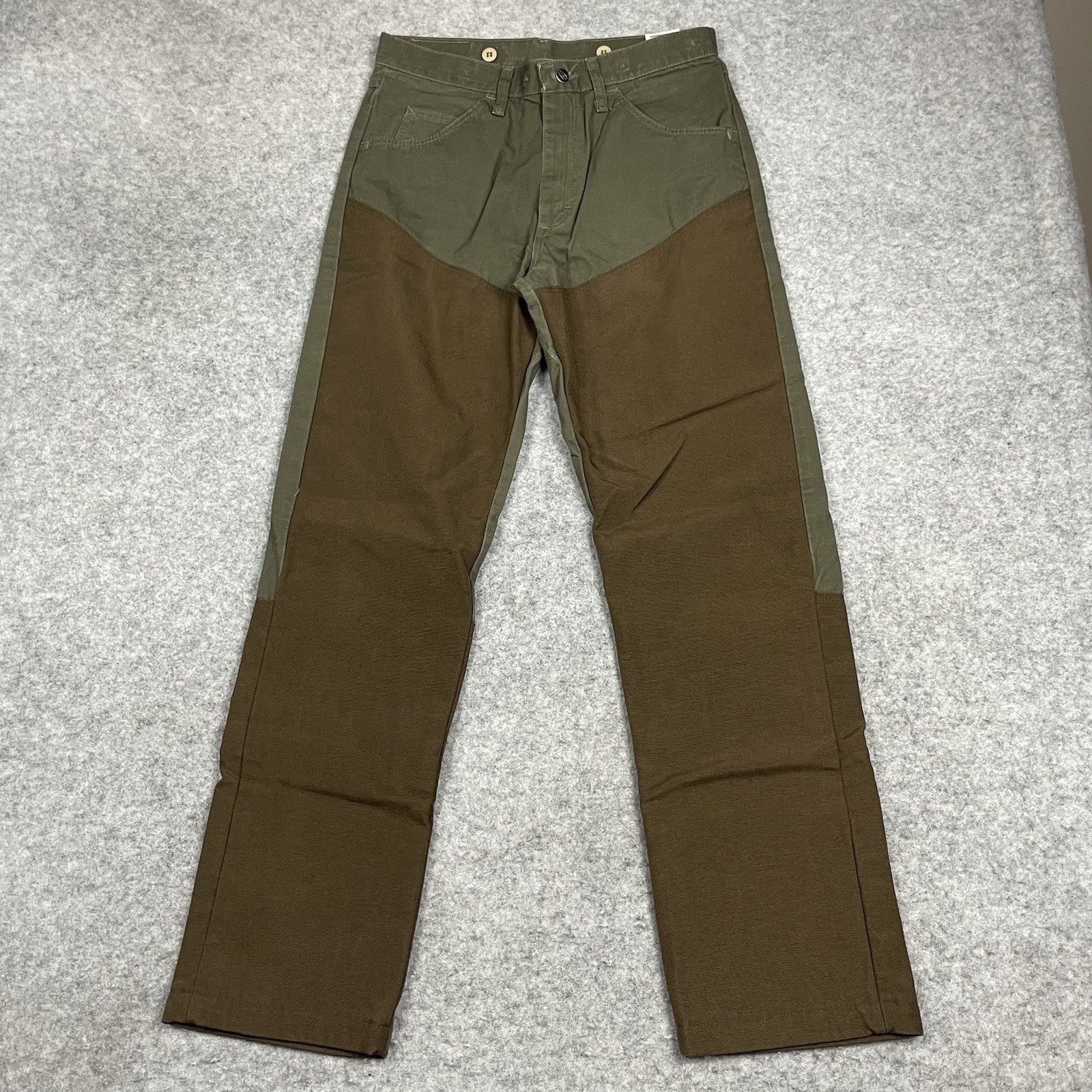 Wrangler Pro Gear Pants Men's 30x32 Green Canvas Brush Guard Hunting Outdoors