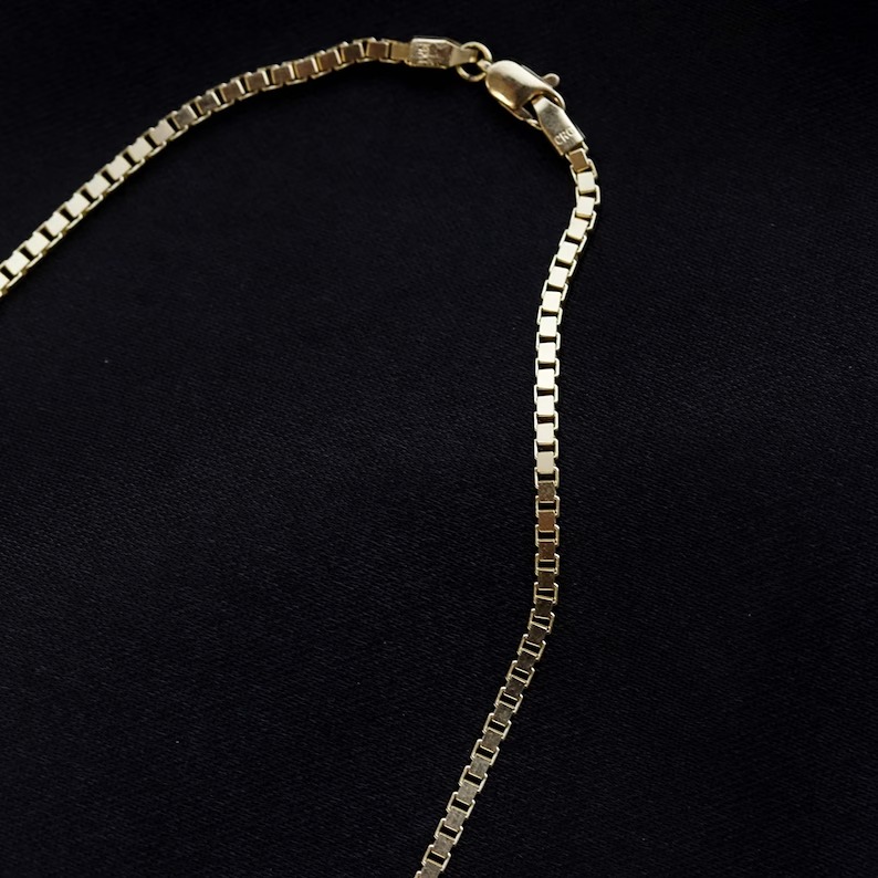 18K Mens Chain Necklace, Chain Necklace For Men, Gold Necklace, Gold Chain