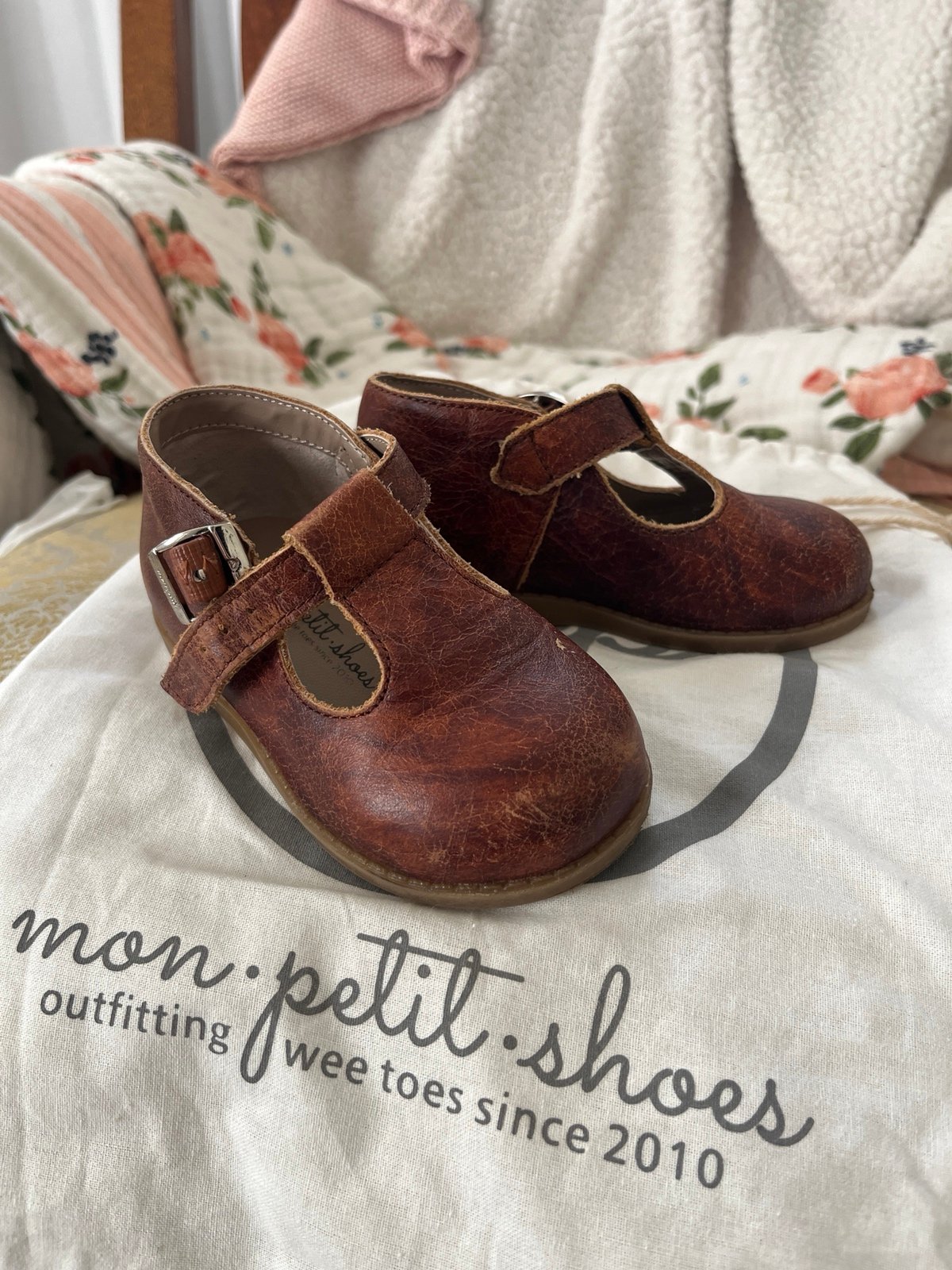 Mon Petit Saddle T Strap Hard Sole 5