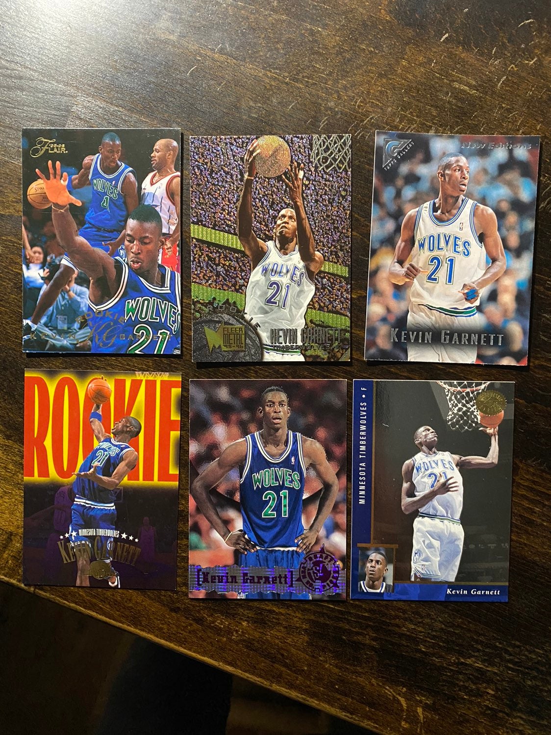 Kevin Garnett Rookie Card Lot