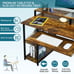 47 Computer Desk Writing Study Table w/ Open Shelves & CPU Stand Brown