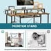 47 Computer Desk Writing Study Table w/ Open Shelves & CPU Stand Brown