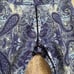 Military Hippie Blue Boho Paisley Henna Print Yoga Leggings XL