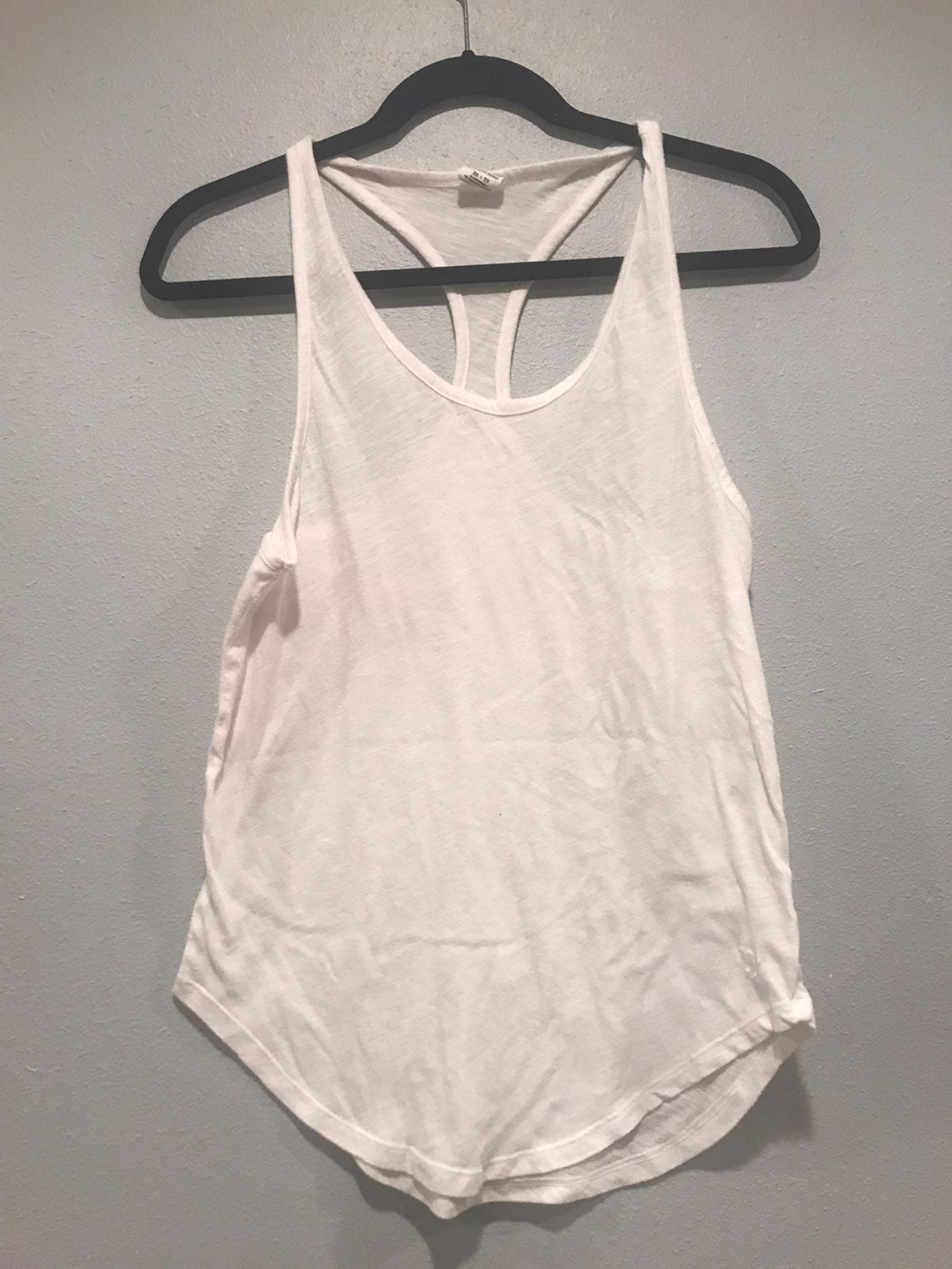 PINK All White Soft Cotton Tank Top XS