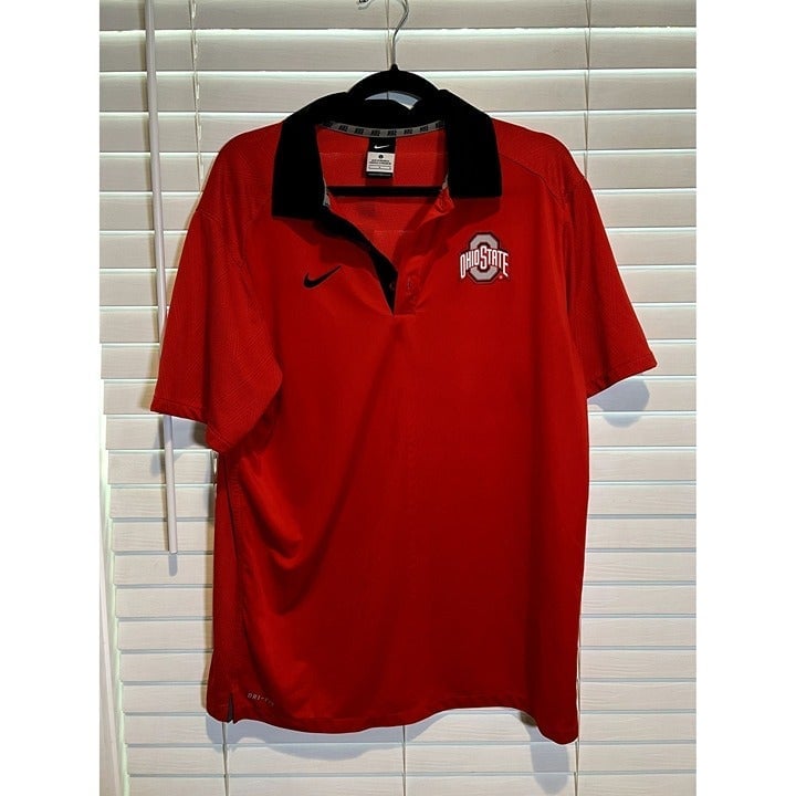 Nike Ohio State University Buckeyes Polo Shirt - Size L