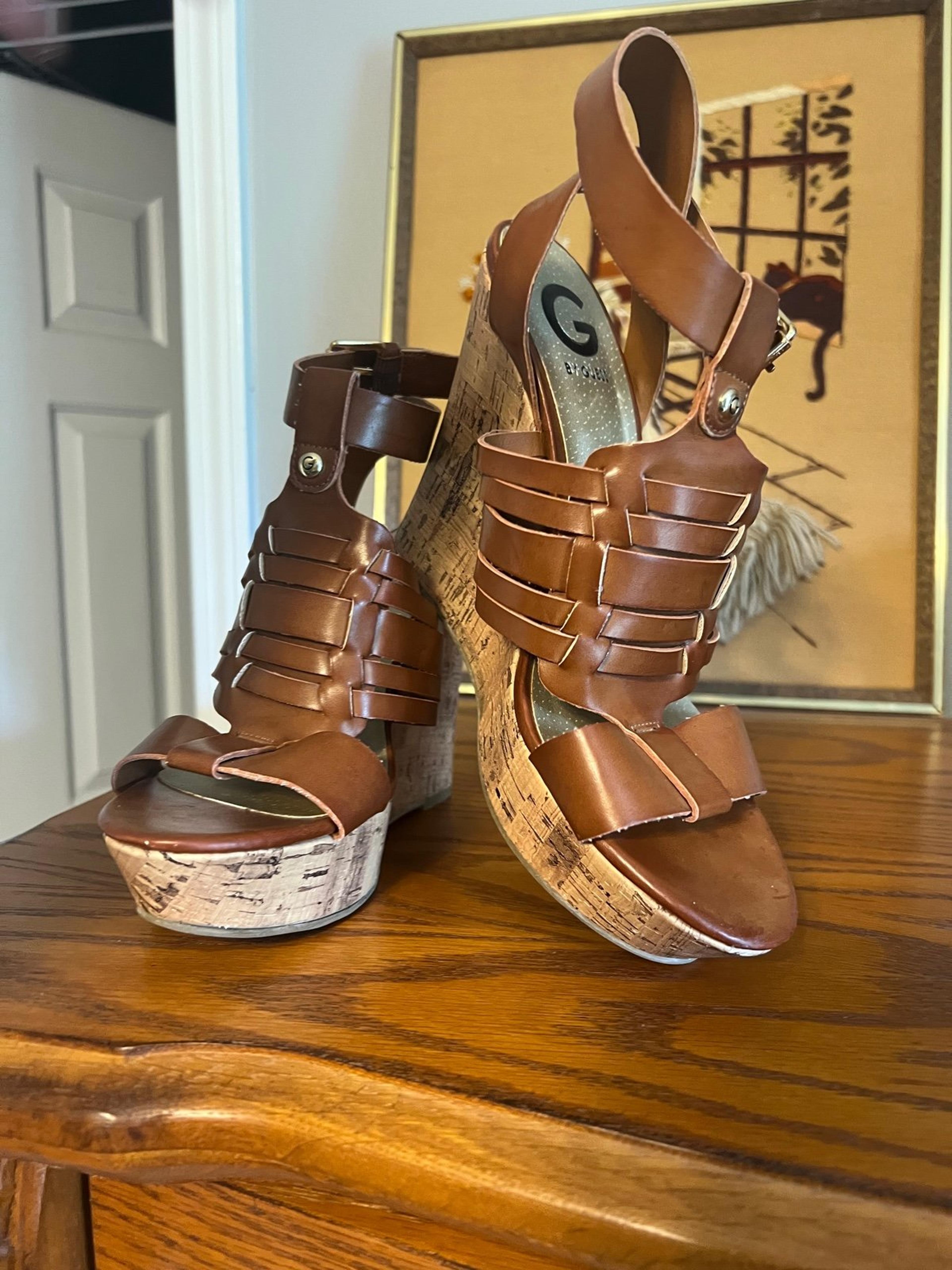 G by guess brown wedges Clearance