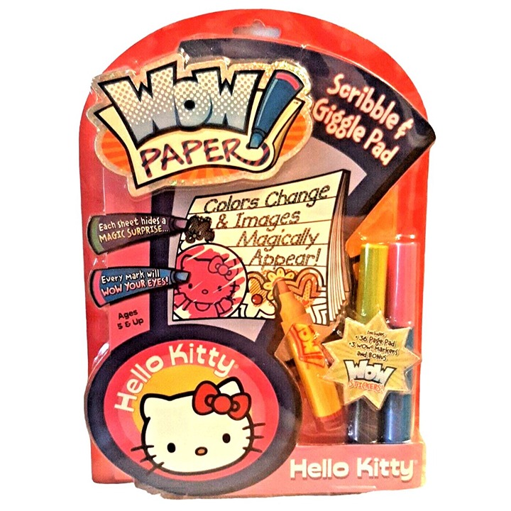 Hello Kitty Scribble and Giggle Pad Wow Paper 2004 Color Changing