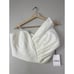 Amur Declan Ruffle Bustier One Shoulder Cropped Top Women's Ivory Size: 4 NWT