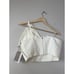 Amur Declan Ruffle Bustier One Shoulder Cropped Top Women's Ivory Size: 4 NWT