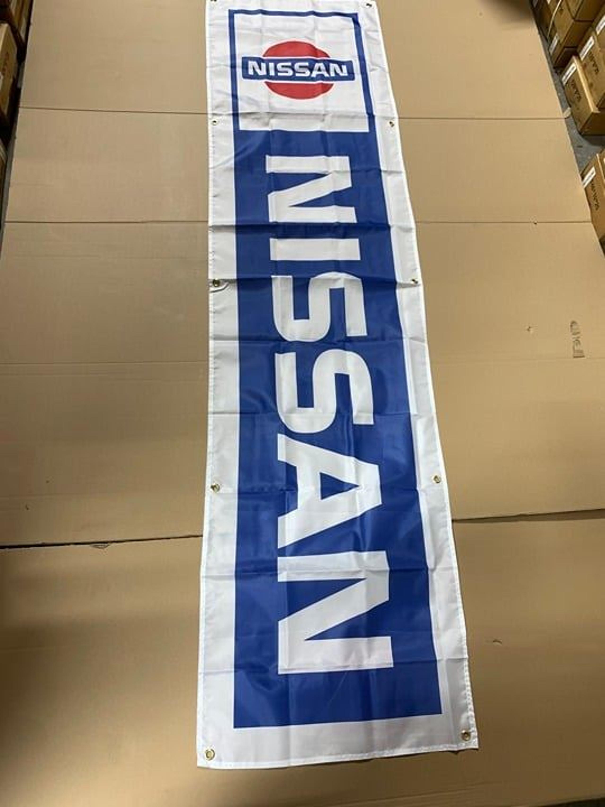 Nissan Banner Flag 2x8ft 60x240cm Poly Garage Shop Wall Decor