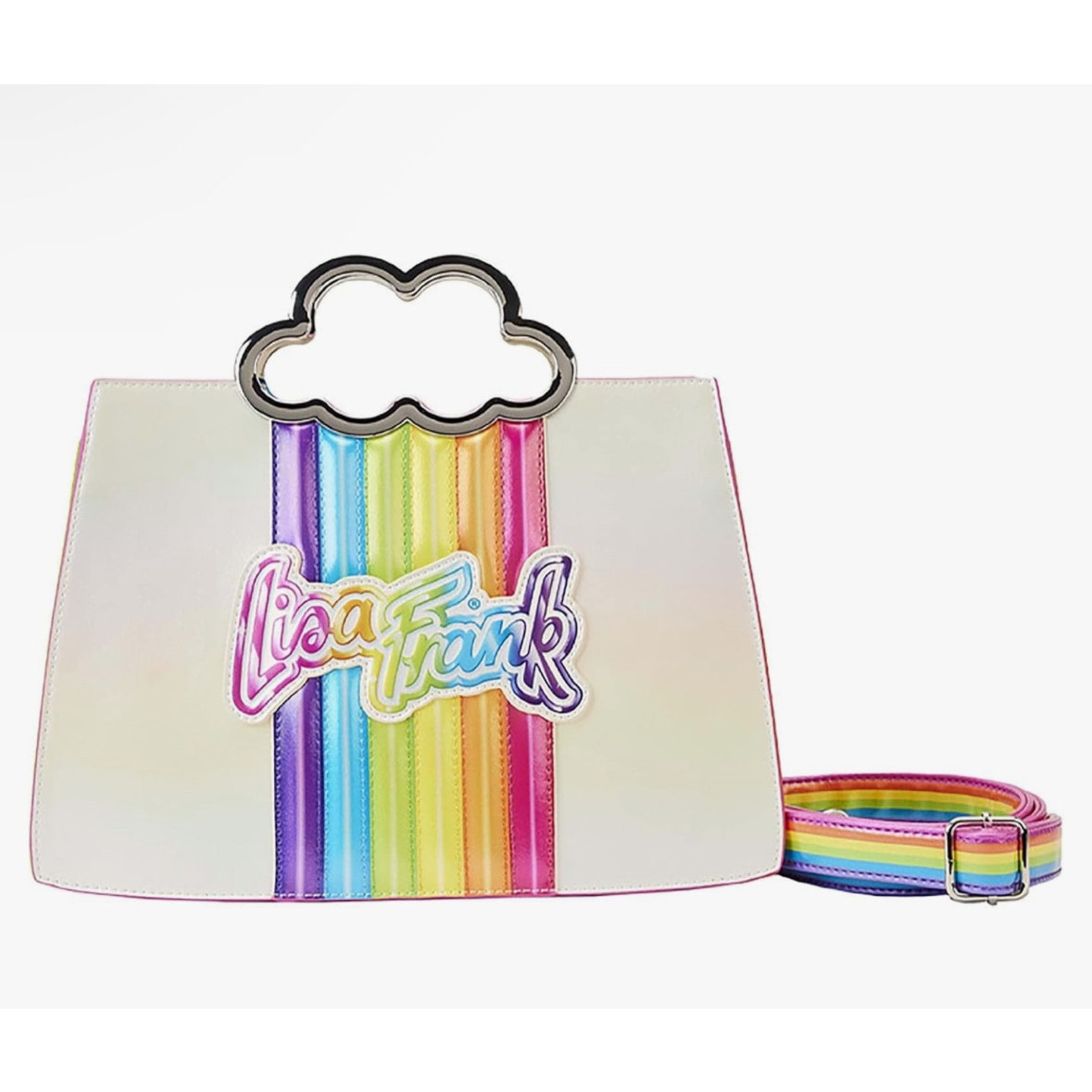 Loungefly Lisa Frank Rainbow Cloud Handle Crossbody NEW