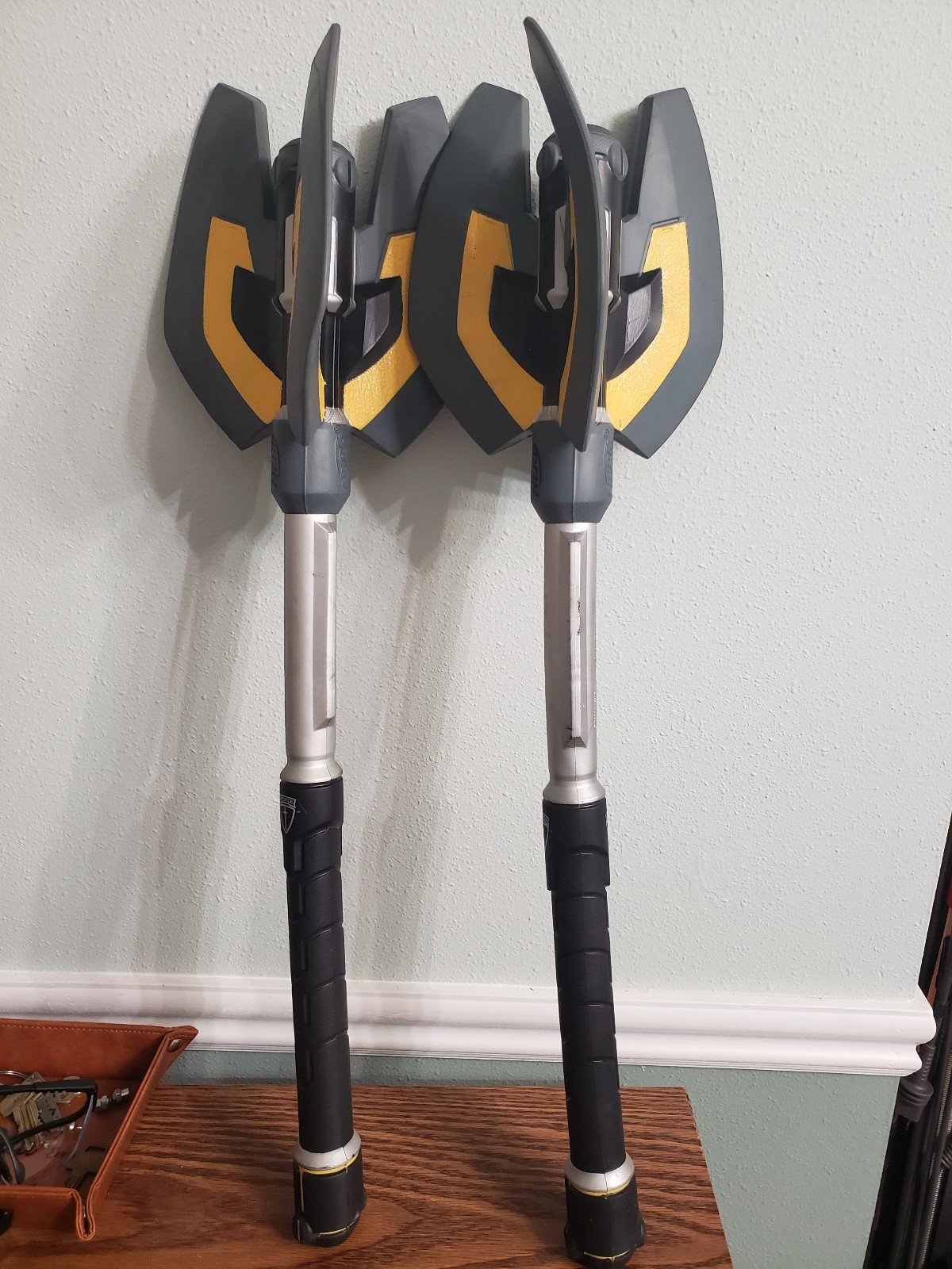 (2) 2009 Nerf N FORCE Master Mace Foam Axe