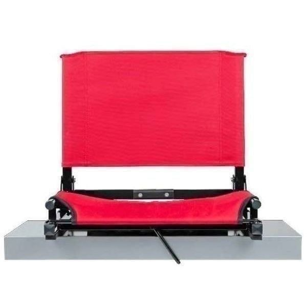 The Stadium Chair Company Heavy Duty Game Changer Foldable Stadium Seat Red OS