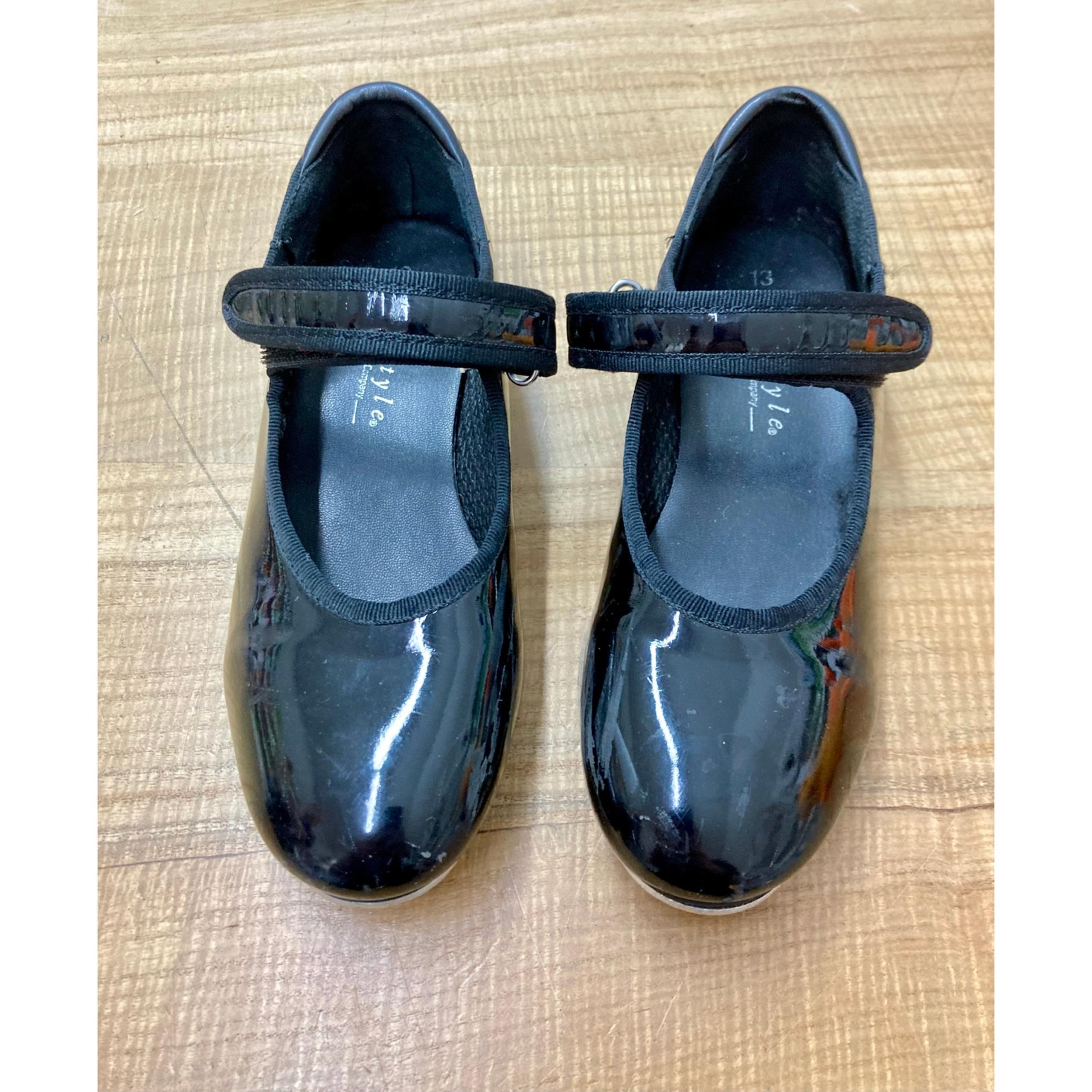 Freestyle Danskin Girls' Tap Dance Shoes Size 13 Black