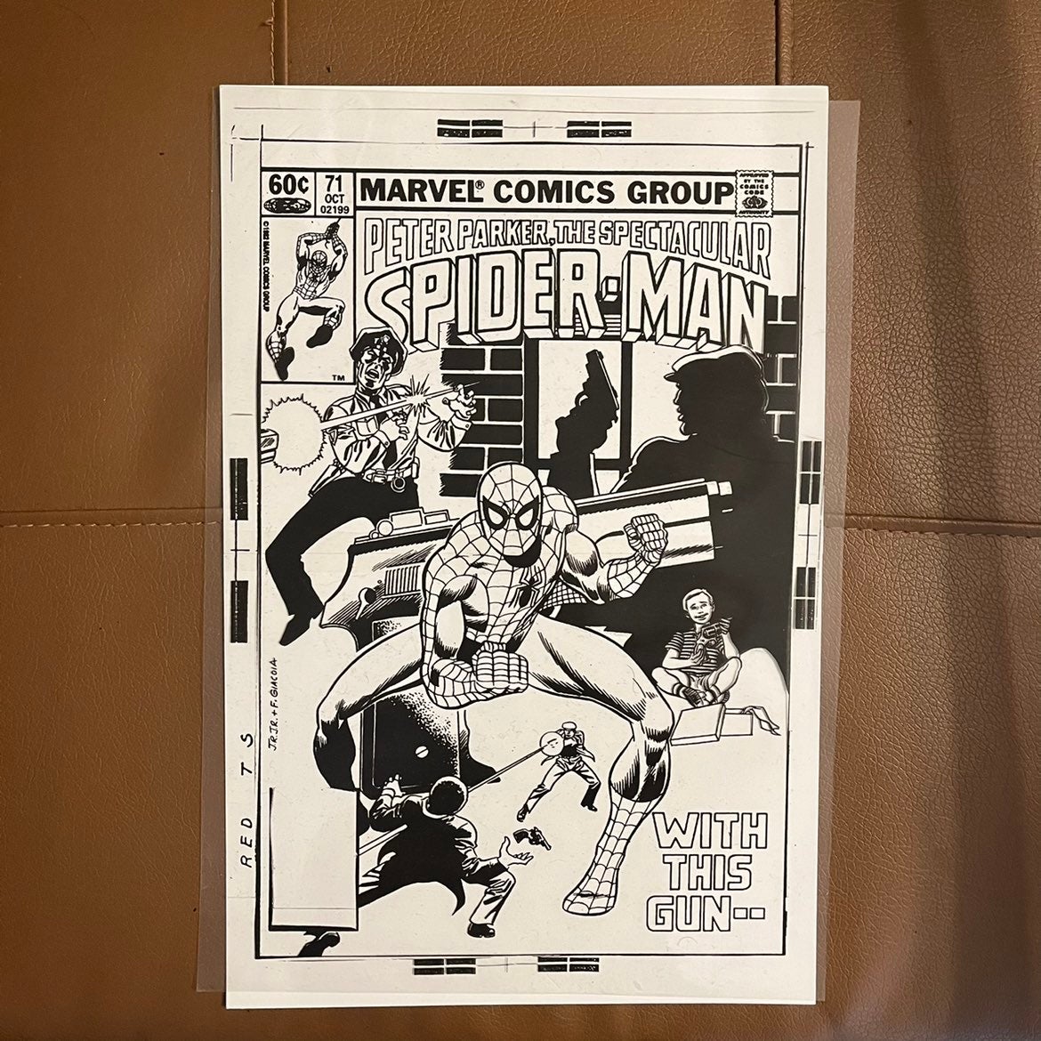Spectaclar Spider-man 71 production acetate