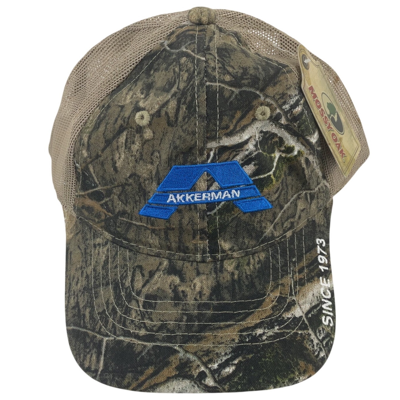 Mossy Oak Brown Camo Akkerman Baseball Cap Cotton/Poly Men’s One Size NWT