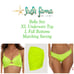 Luli Fama Bella Unerwire Top and Seamless Full Ruched Back Bottom Neon Yellow