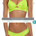 Luli Fama Bella Unerwire Top and Seamless Full Ruched Back Bottom Neon Yellow