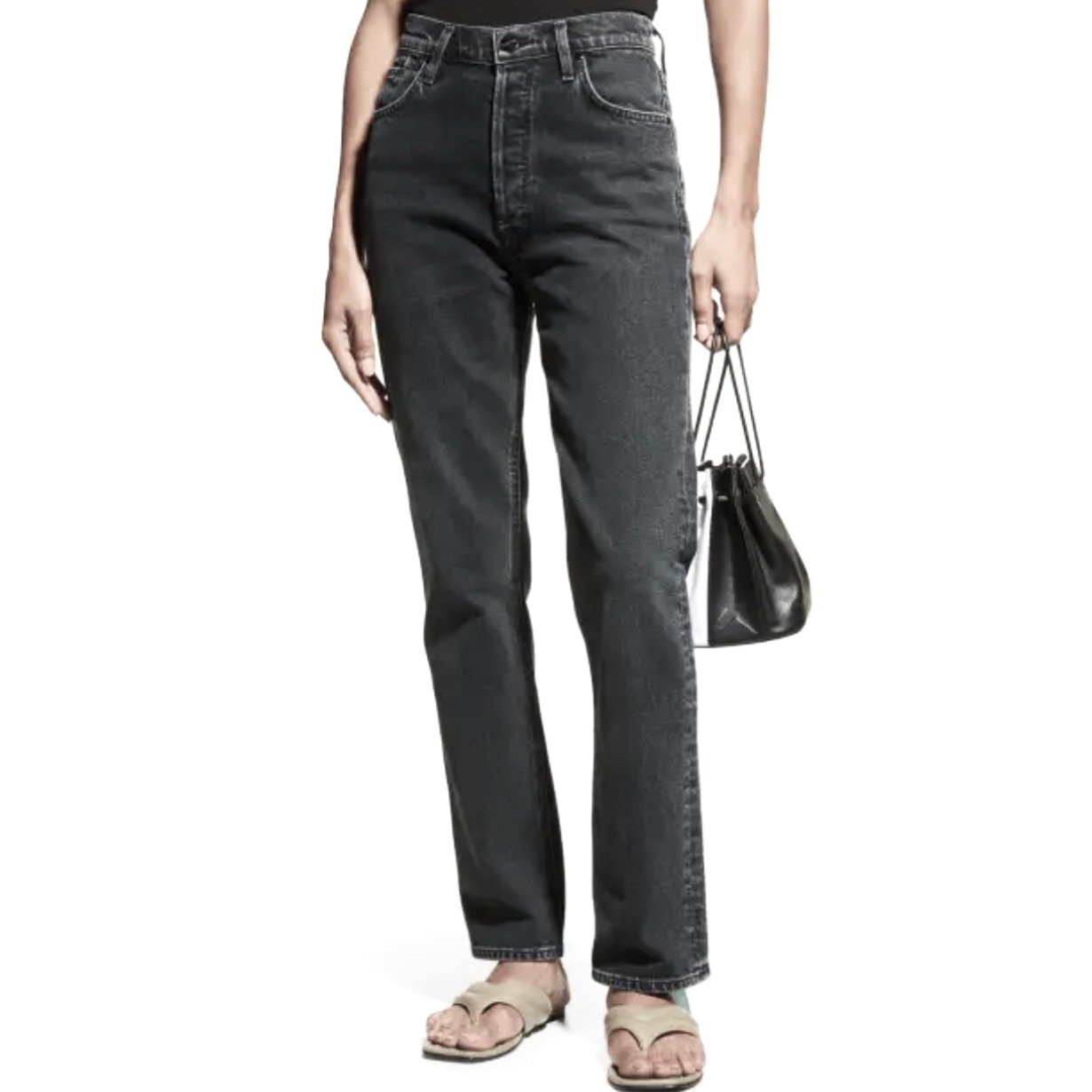 343 NEW GOLDSIGN HIGH-WAISTED STRAIGHT LEG JEANS