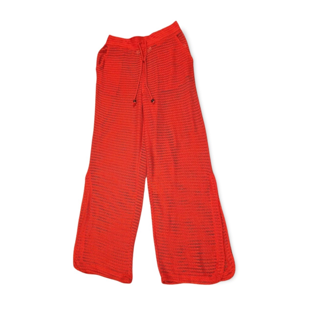 Anthropologie Red Haute Hippie Women’s Crochet Pant Medium Pockets Beach Resort