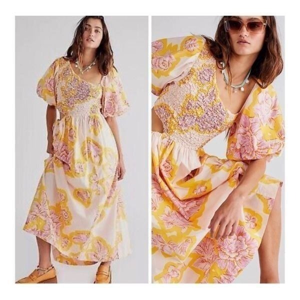 NEW Free People Kalina Printed Midi Dress Size XS NWOT never worn befor