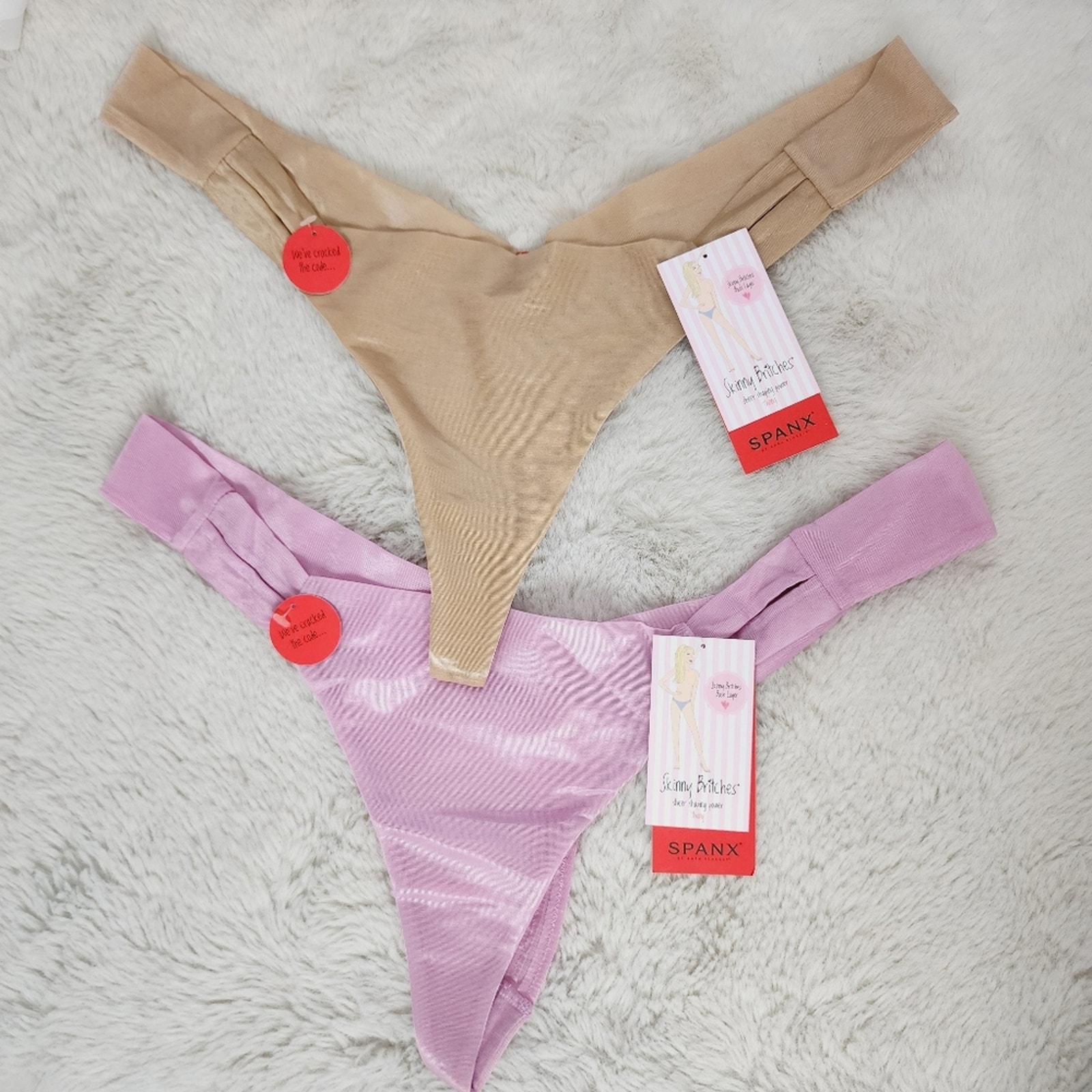 NWT Spanx Skinny Britches Everyday Sheer Shaping Power Thong Two Piece Bundle