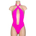 FRANKIES BIKINIS Roma Eyelet One Piece Swim, Magenta, XS