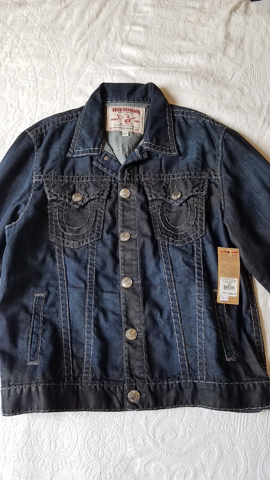 NWT True Religion Trucker Jacket Phantom Super T XXXL