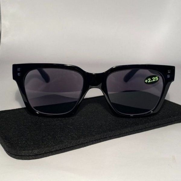Reading Sunglasses Sun Readers 2.25 Chunky Black Frames NWT