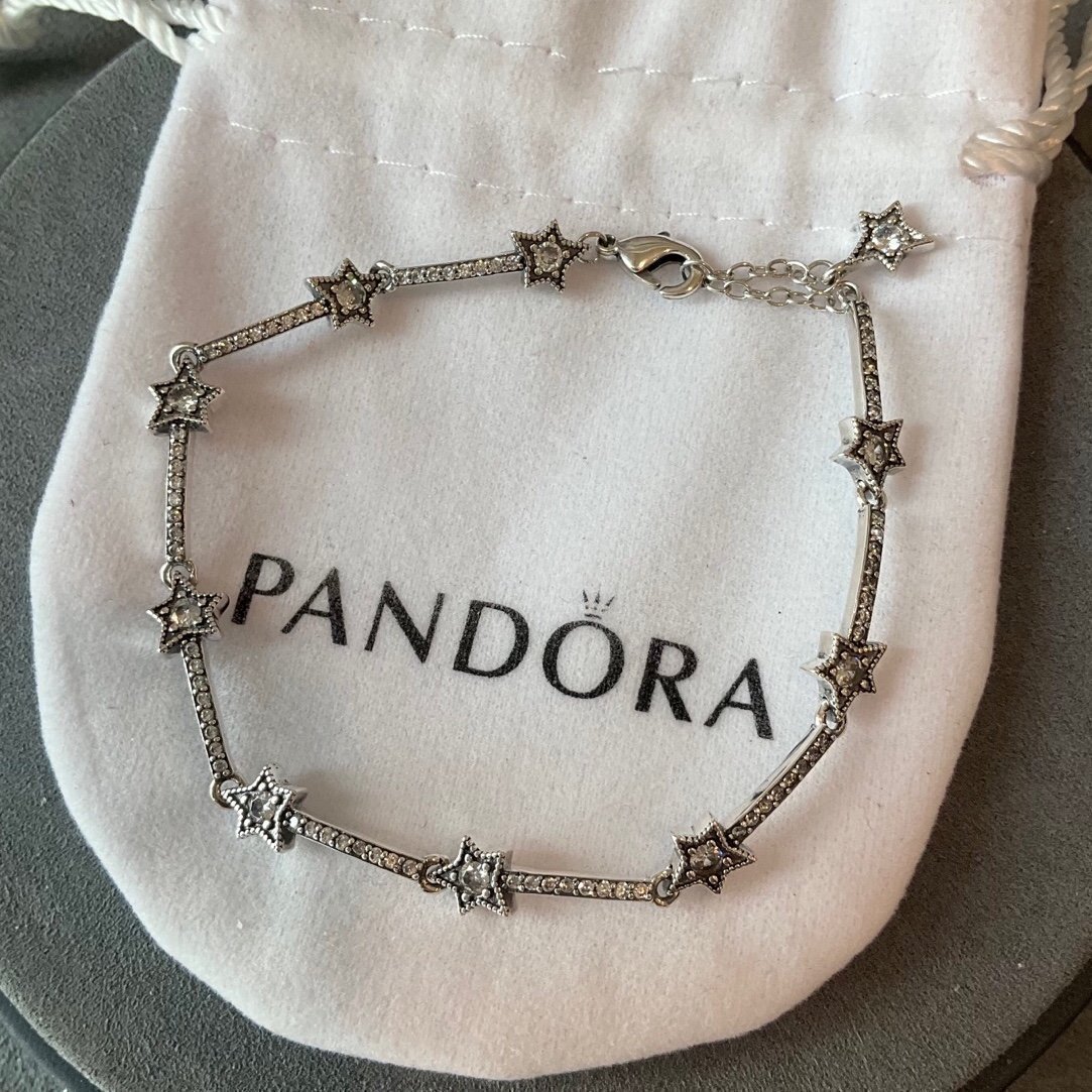 Pandora celestial stars charms bracelet 18 cm 7.1 inches