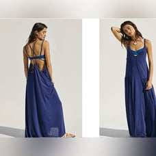 NWT free people eros maxi twilight cobalt blue tank dress
